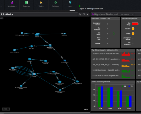 UI Screenshots - Network Discovery, Monitoring and Netflow
