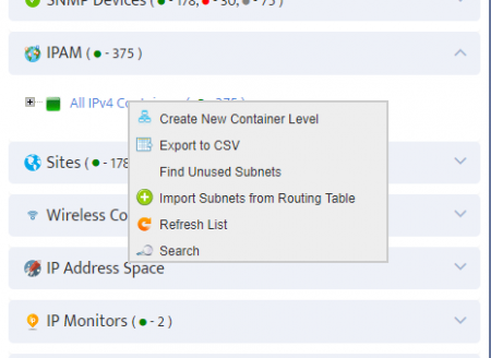 Subnet Ipam IPAM initial configuration automation: Subnets - Network Monitoring Tools