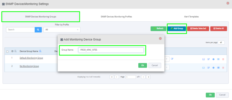 Creating New Device Monitoring Groups and Profiles - Network Monitoring ...